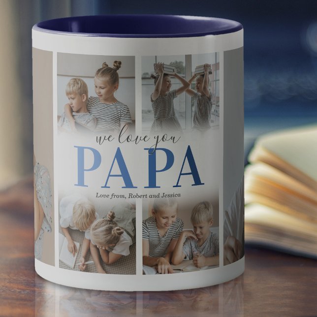 We Love You Papa Photo Collage Mug (Creator Uploaded)