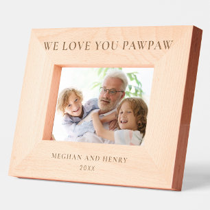 We Love You PawPaw Personalized Photo Frame Gift