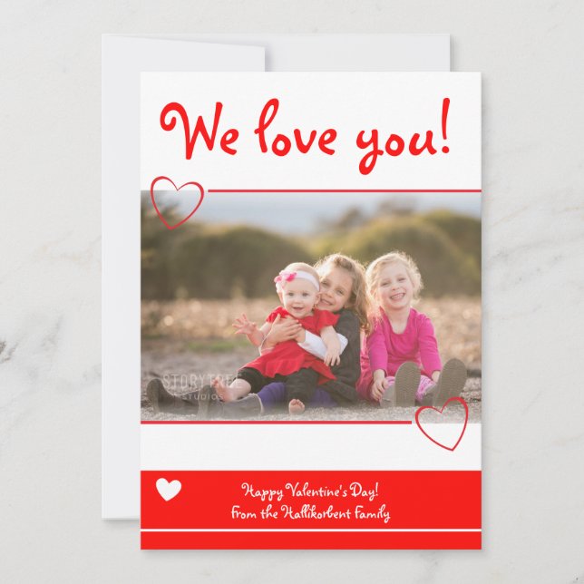We love you | Photo Flat Card (Front)