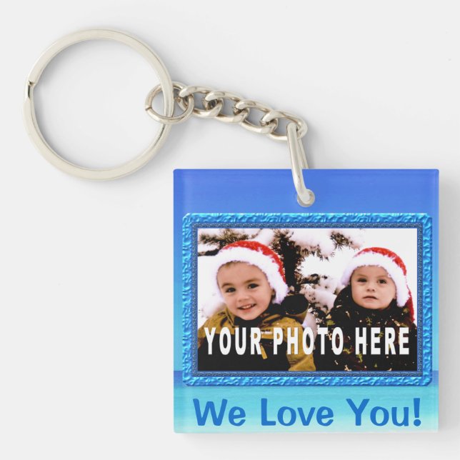 We Love You Picture Keychains with Pretty Frame (Front)