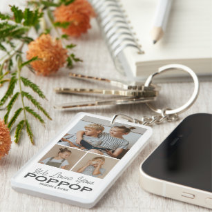 We Love You Poppop Photo Keychain