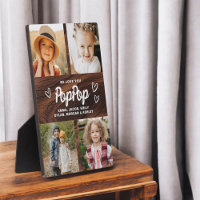 We Love You PopPop Rustic Wood Photo Collage