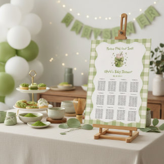   We Love You So Matcha Guest Seating Chart Foam Board