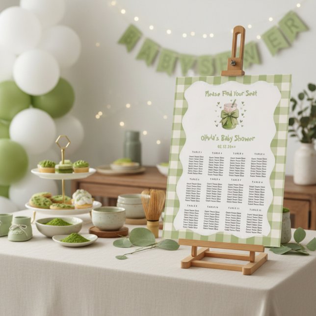   We Love You So Matcha Guest Seating Chart Foam Board (Creator Uploaded)