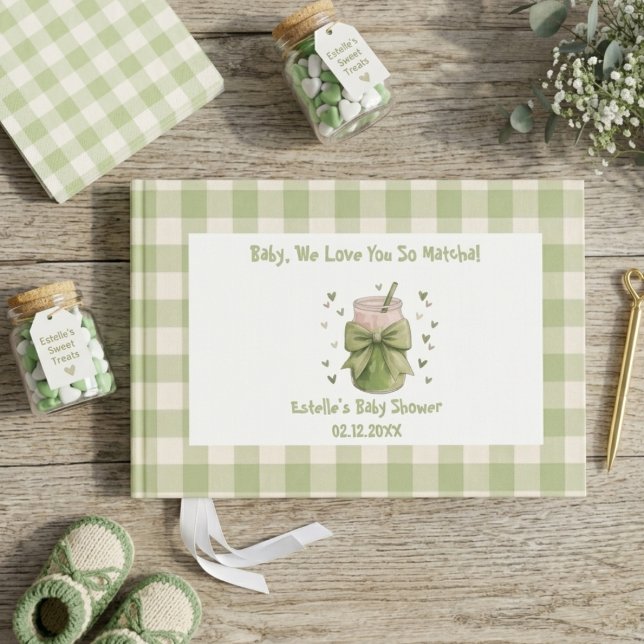 We Love You So Matcha Sage Matcha Bow Guest Book (Creator Uploaded)