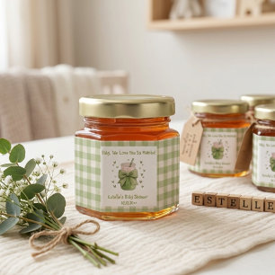 We Love You So Matcha Sweet Jar Gingham Honey Jar Favors