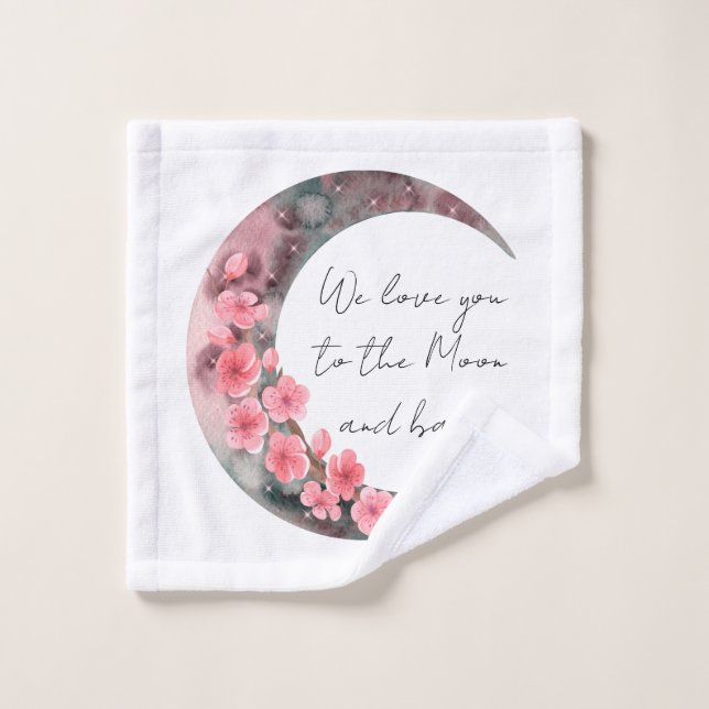 We Love You To The Moon And Back Wash Cloth (Wash Cloth)