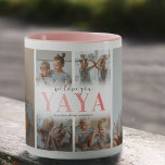 We Love You YaYa Photo Collage Mug<br><div class="desc">A coffee mug for a special yiayia featuring a 6 photo collage template of the grandchildren,  the words "we love you yaya" in a cute pink gradient font,  and the kids names.</div>