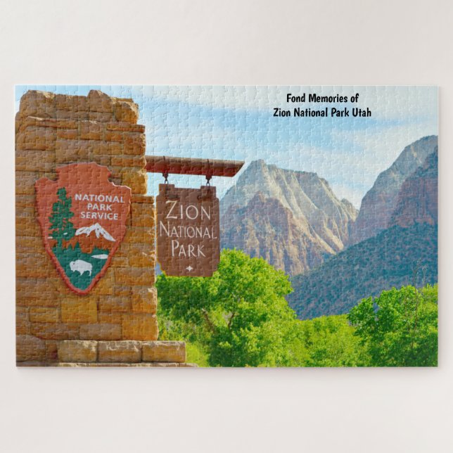We Love Zion National Park Utah Jigsaw Puzzle (Horizontal)