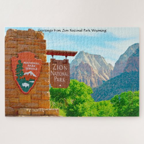 We love Zion National Park Wyoming Jigsaw Puzzle