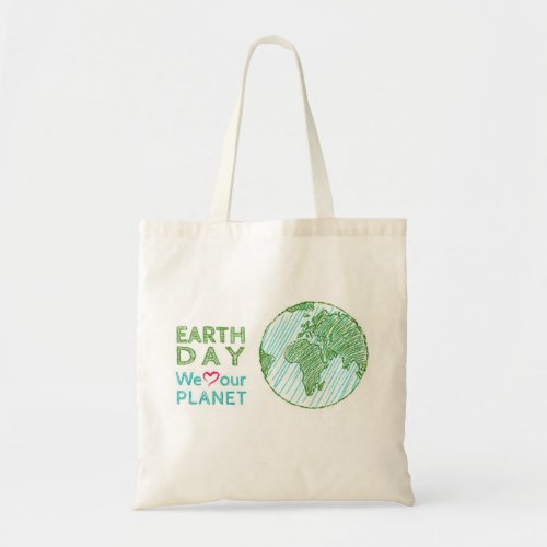 We Luv Our Planet Earth Day Tote Bag