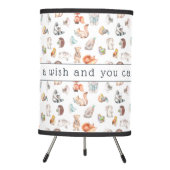 We Made a Wish | Cute Baby Woodland Animals Tripod Lamp (Front)