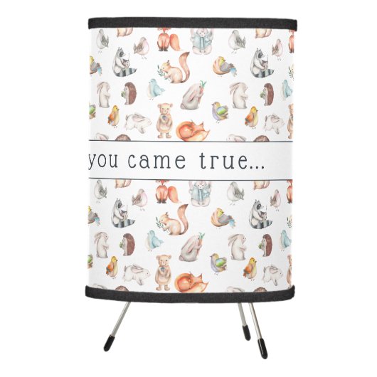 We Made a Wish | Cute Baby Woodland Animals Tripod Lamp (Right)