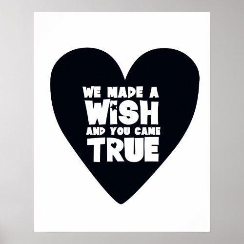 WE MADE A WISH Nursery Poster