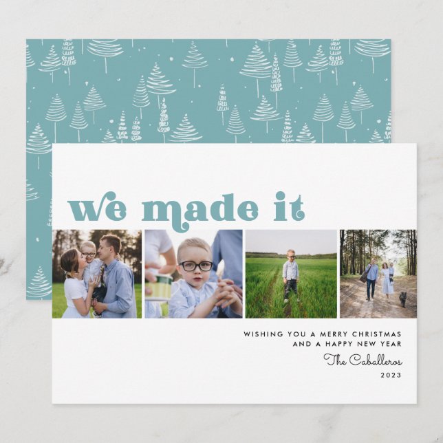 We Made It | Holiday New Years Photo Card (Front/Back)