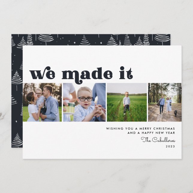 We Made It | Holiday New Years Photo Card (Front/Back)