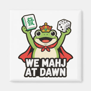 We Mahj At Dawn Frog Emperor Fa Tile Funny Mahjong Magnet