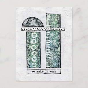 We Make It Work Postcard - Modern Abstract