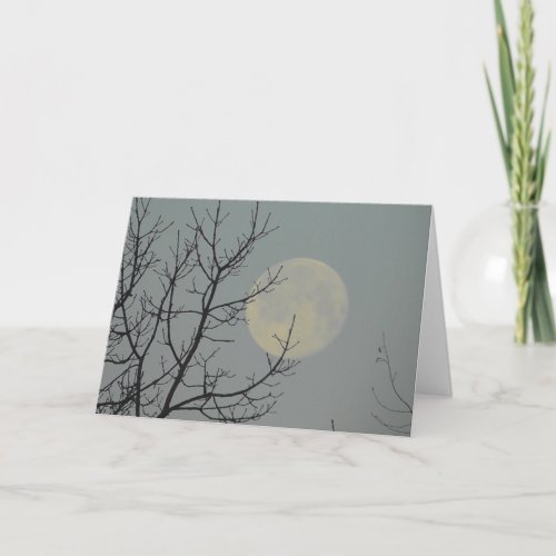 We might be miles apart Missing You Moon Photo Card