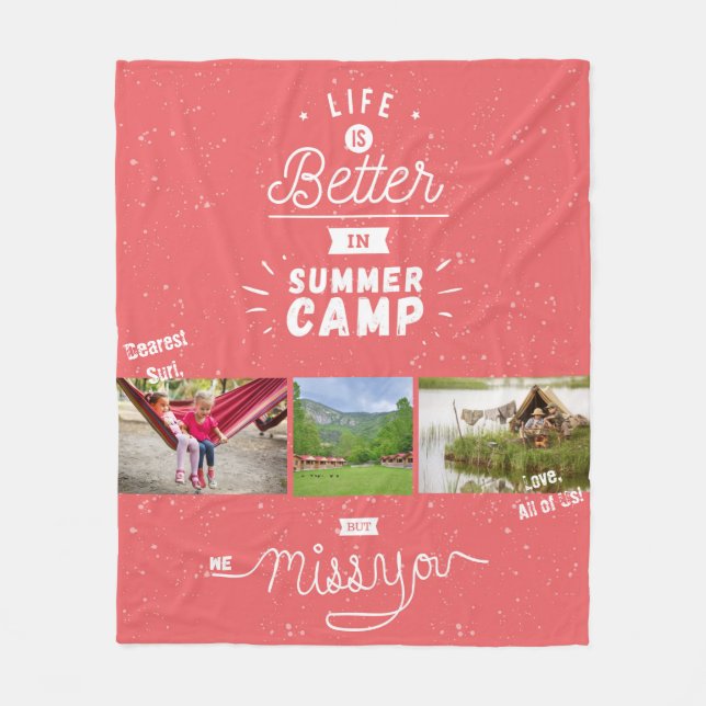 We Miss You Camp Blanket (Front)