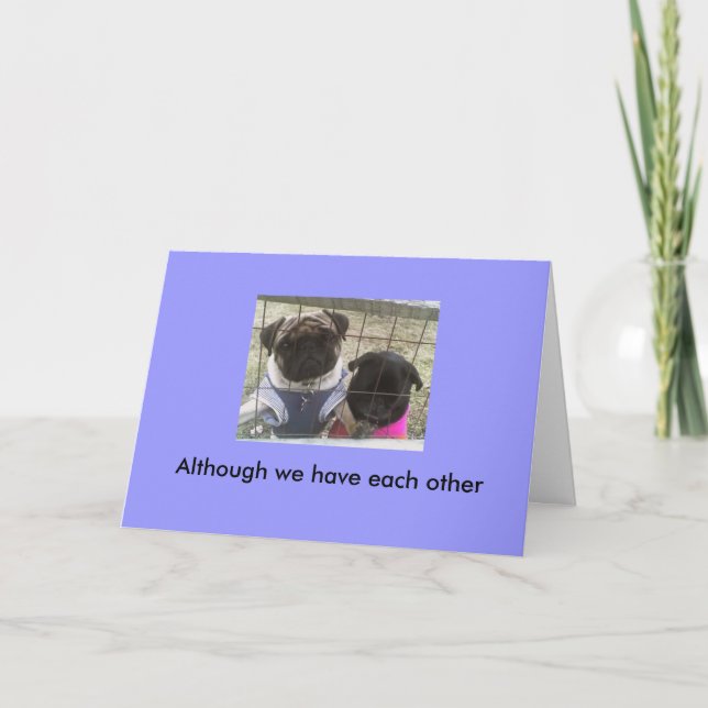We miss you card (Front)