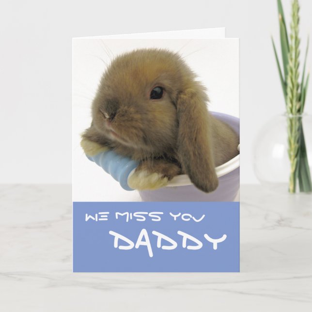 We Miss You Daddy Card - Blue (Front)