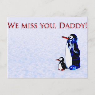 We miss you, Daddy Postcard