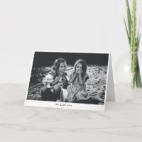 We Miss You Minimalist Personalized Photo Blank