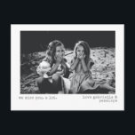 We Miss You Modern Minimalist Personalized Photo  Postcard<br><div class="desc">This simple postcard features your photo with the text - we miss you. a lot. - and your name in retro typewriter typography. All text can be customized to your preferences.</div>