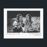 We Miss You Modern Minimalist Personalized Photo  Postcard<br><div class="desc">This simple postcard features your photo with the text - we miss you. a lot. - and your name in retro typewriter typography. All text can be customized to your preferences.</div>