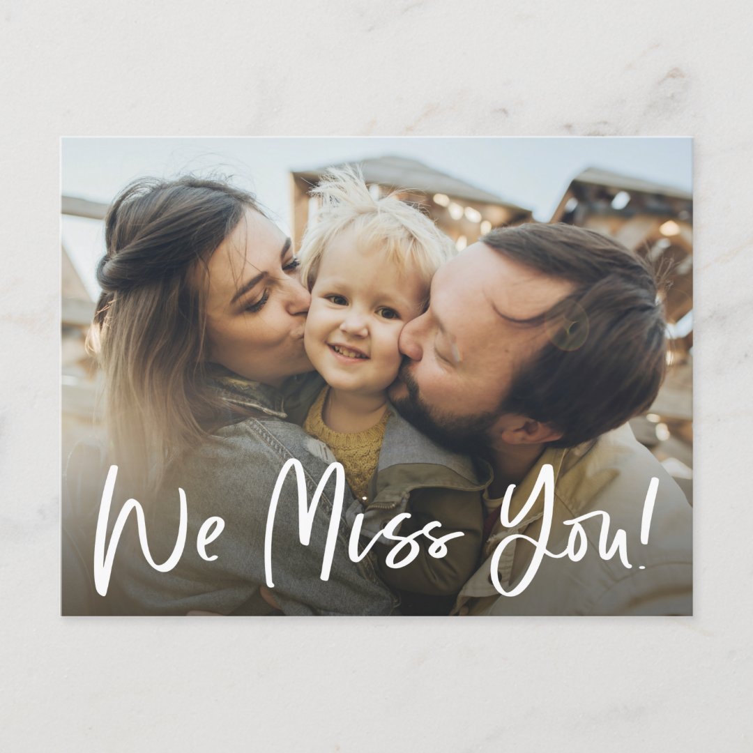 We Miss You Photo Postcard | Zazzle