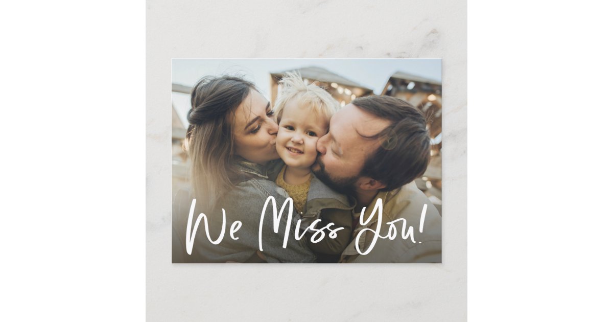 We Miss You Photo Postcard | Zazzle