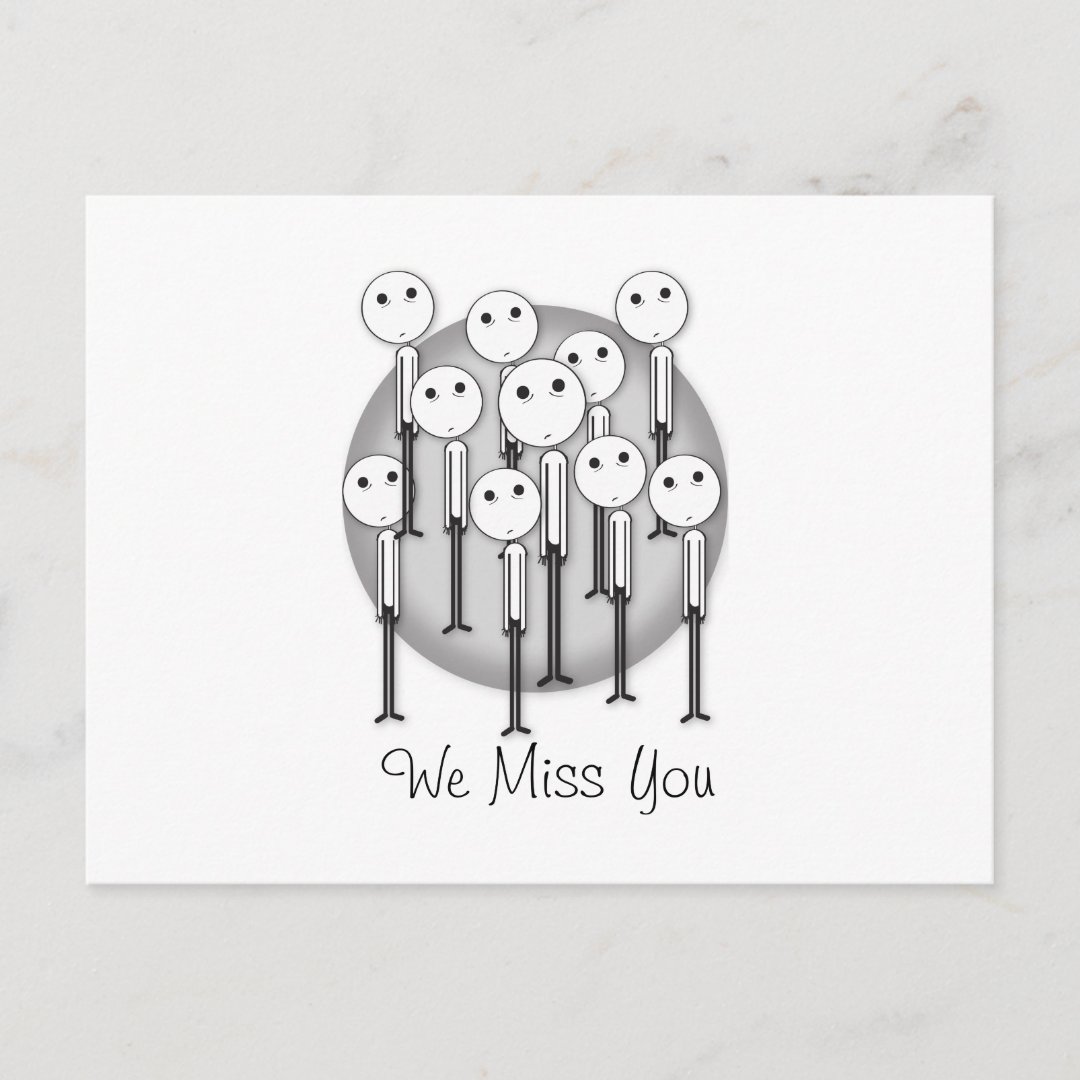 We Miss You Postcard | Zazzle