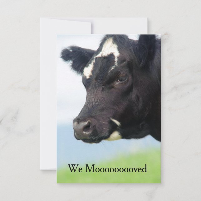 We Moooved Invitation (Front)