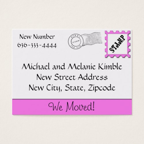 We Moved! Business Card Template