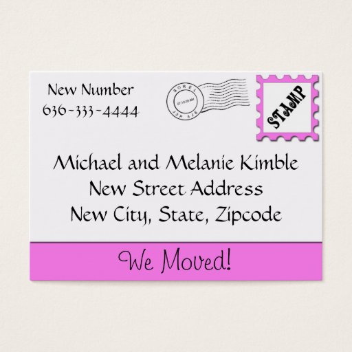 Customizable We Moved! Business Card Template