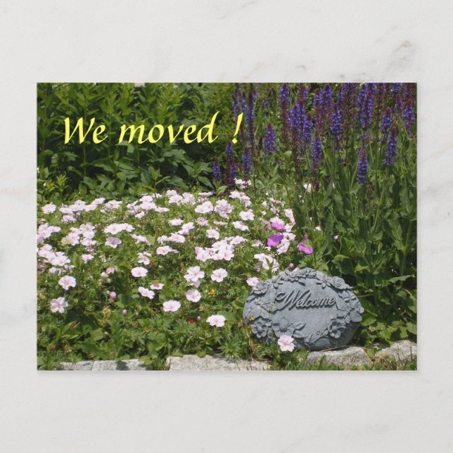 We moved ! announcement postcard (Front)