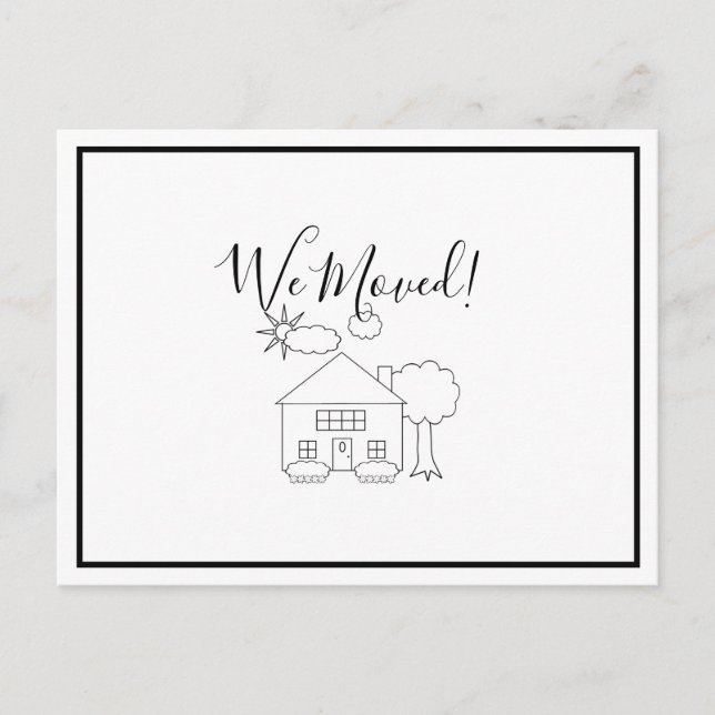 We Moved Change of Address Annoucement Postcard (Front)