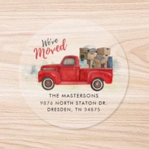 We Moved Change of Address Moving Classic Round Sticker