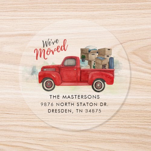 We Moved Change of Address Moving Classic Round Sticker