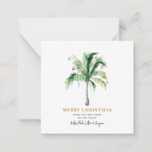 We Moved Christmas Holidays Moving Notice Note Card