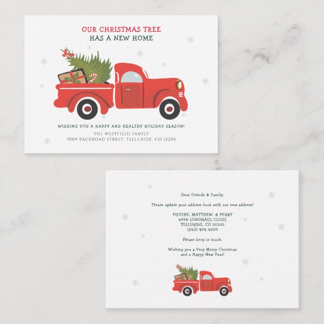 We Moved Christmas Moving Announcement (Front/Back)