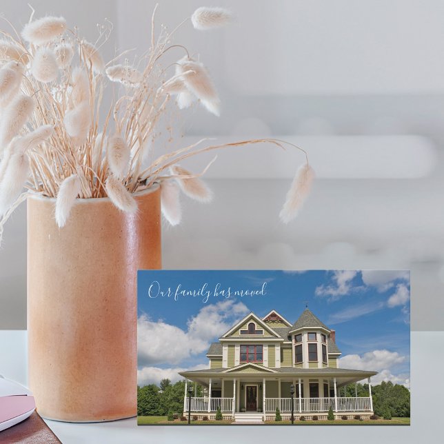 We Moved Custom House Photograph Address Change Business Card (Creator Uploaded)