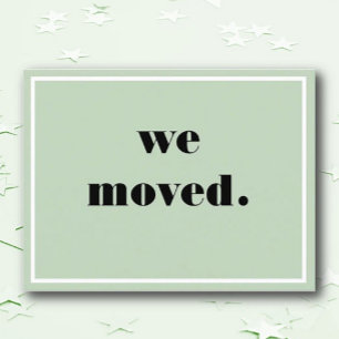 We Moved! New Adress Postcard