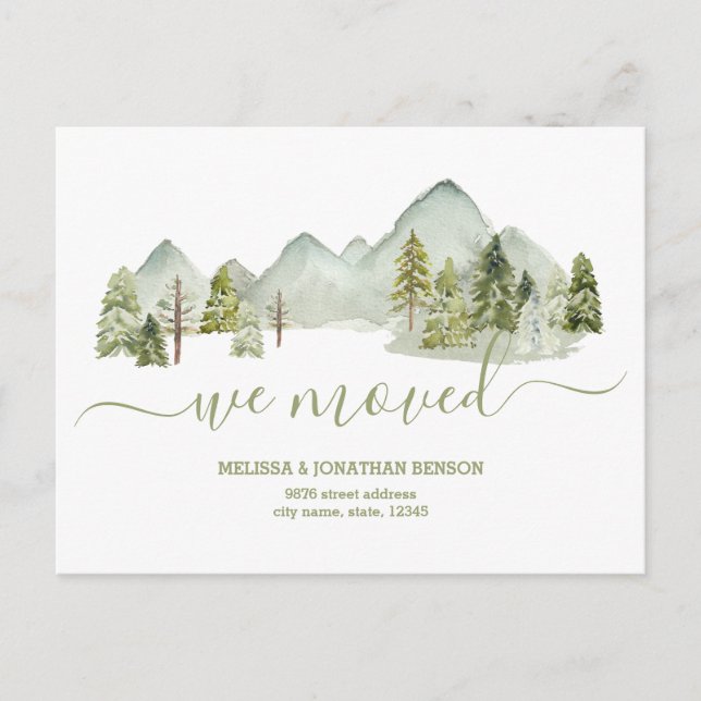 We Moved New Home Address Announcement Postcard (Front)