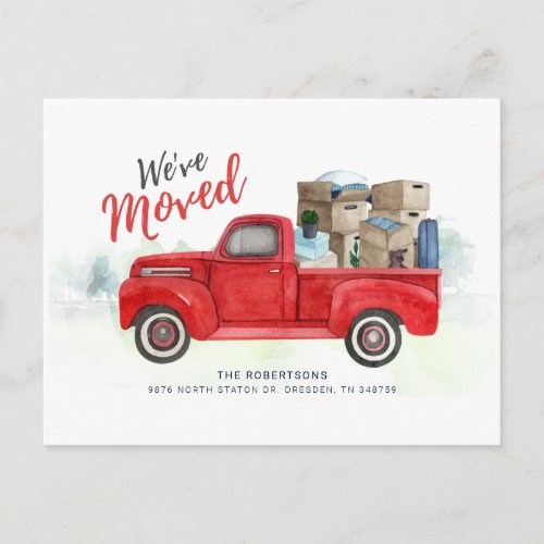 We Moved New Home Address Moving Announcement Postcard