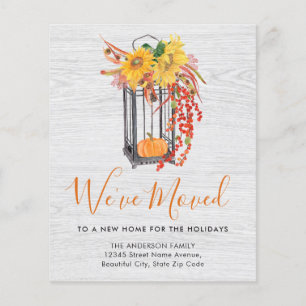 We Moved New Home Pumpkin Moving Announcement