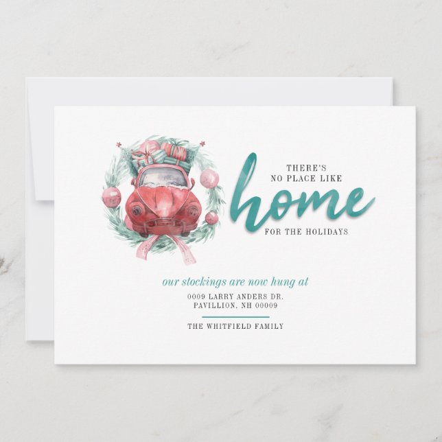 We Moved No Place Like Home Christmas Moving Announcement (Front)