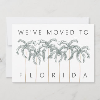 We Moved to Florida Palm Trees New Address Announcement