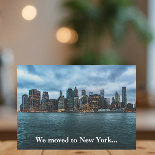 We Moved to New York City Skyline Photo Moving Announcement